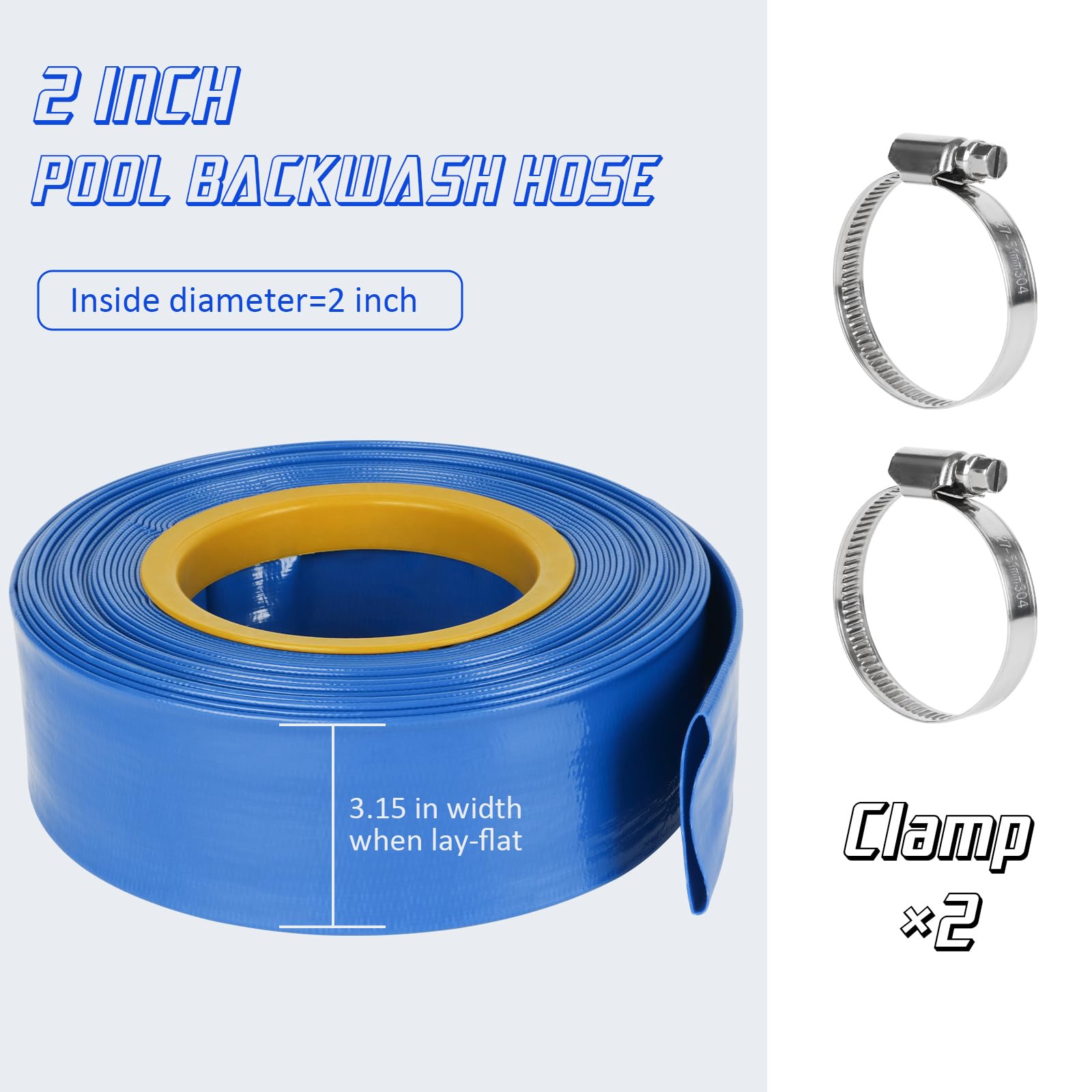 HOMNUTS stainless steel clamps secure connections for leak-free pool plumbing and quick setups