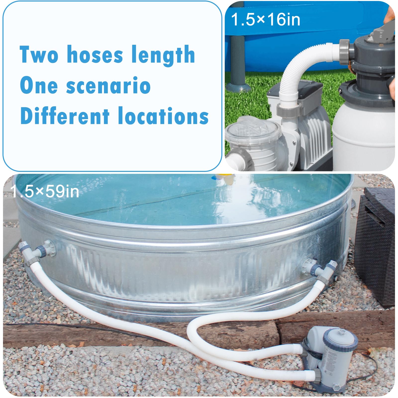 HOMNUTS summer pool filtration solution ready for garden use