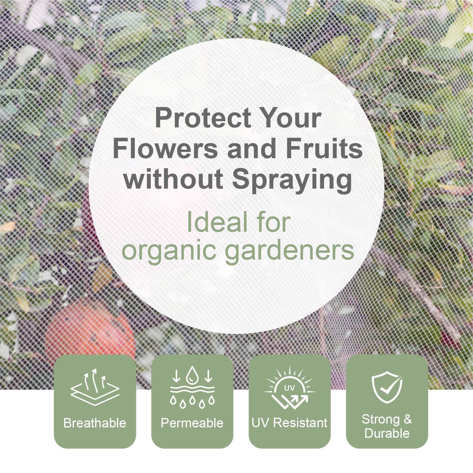 Homoda foldable garden netting is easy to store and reuse season after season.