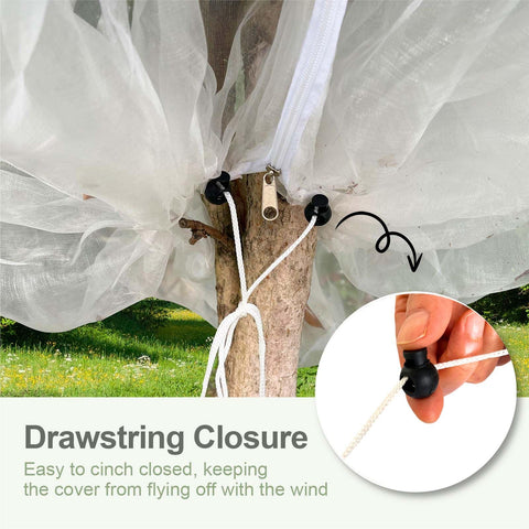 Homoda zipper-side entry netting makes installation quick and secure against wind.