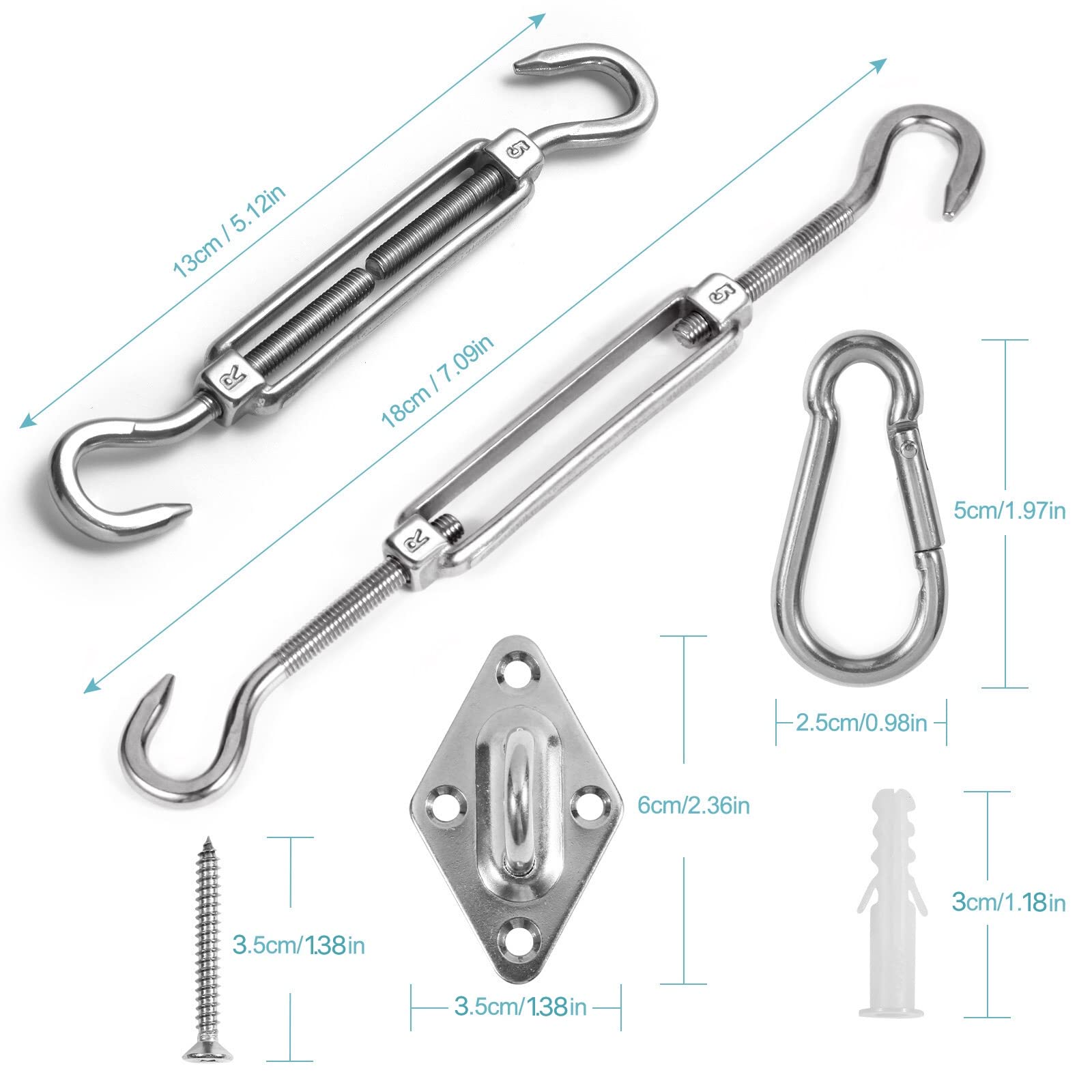 Homper carabiners enable quick clip-on shade sail attachments
