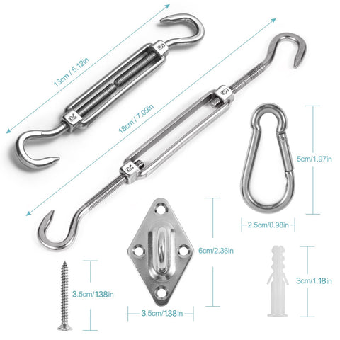 HOMPER heavy-duty snap hooks for quick shade sail attachment