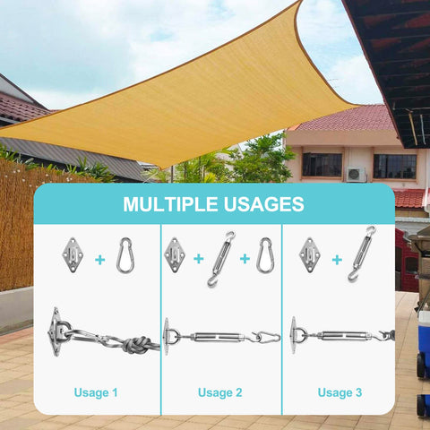 HOMPER ready-to-install kit simplifies shade sail setup