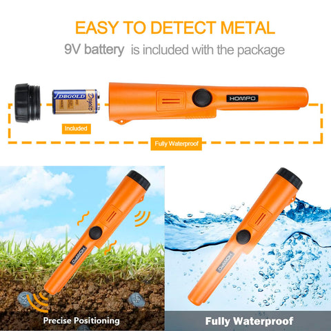 HOMPO pinpointer signals via audio and vibration for reliable alerts