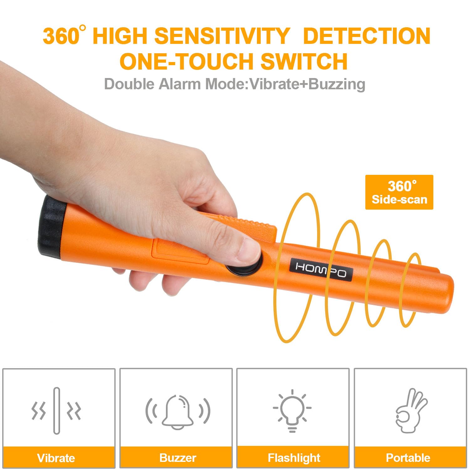 HOMPO pinpointer used underwater up to 3m for seabed exploration