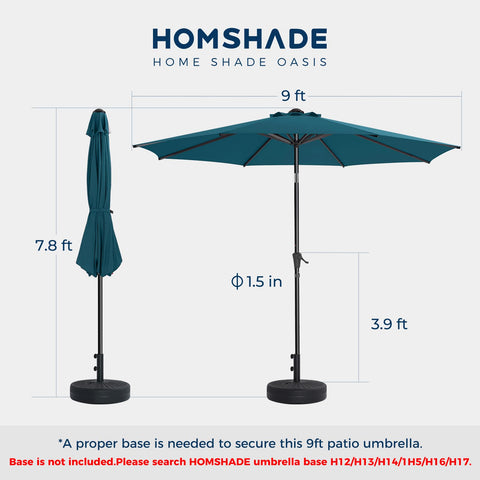 Base not included; compatible HOMSHADE bases sold separately.