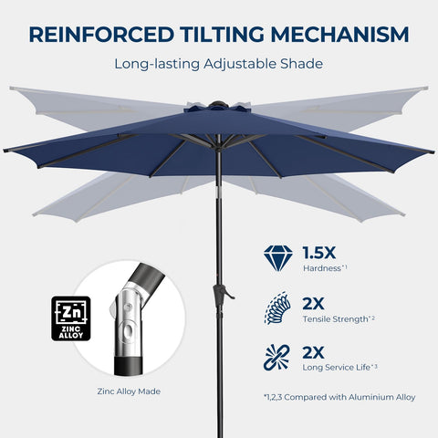 Patio setup with HOMSHADE umbrella adding shade and ambiance