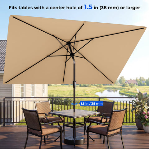 HOMSHADE in-the-box includes umbrella and user manual.