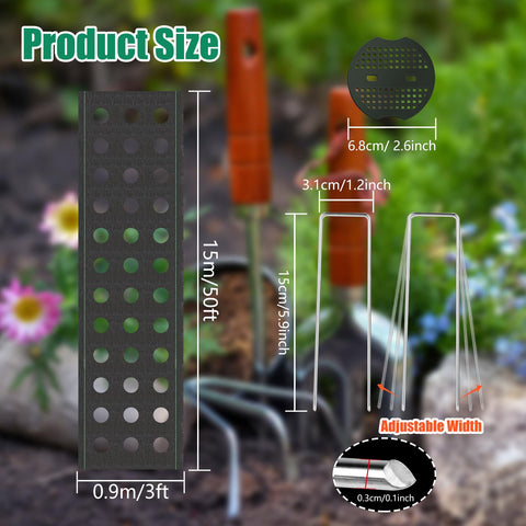 HOMSHIAM u-shaped-pegs anti-rust set for secure, reusable ground installation