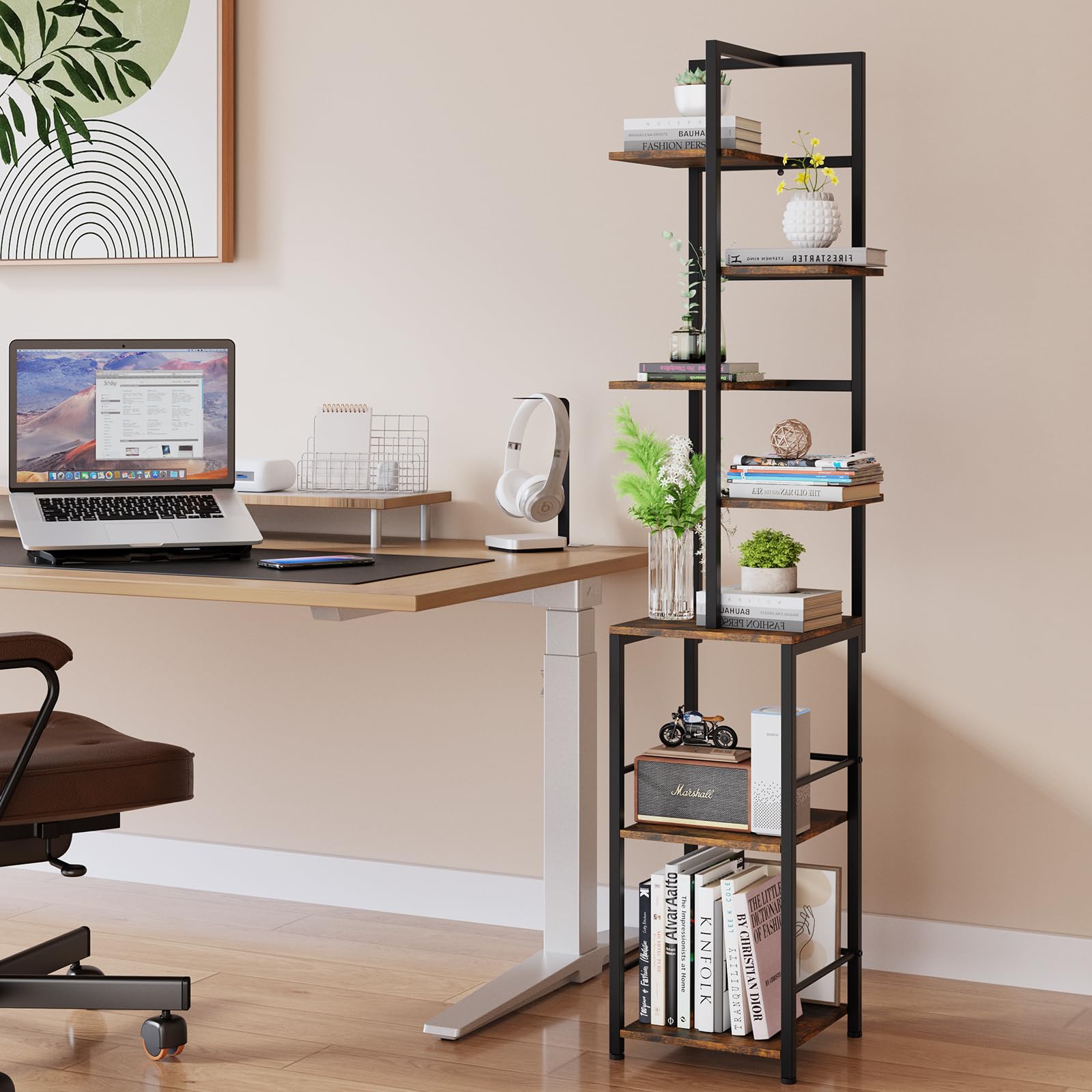 Homsorout bookshelf function for mixed plants and books.