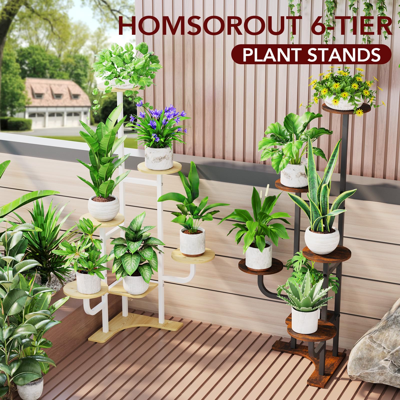 Homsorout dual grow lights with timer offer adjustable brightness for various plants.
