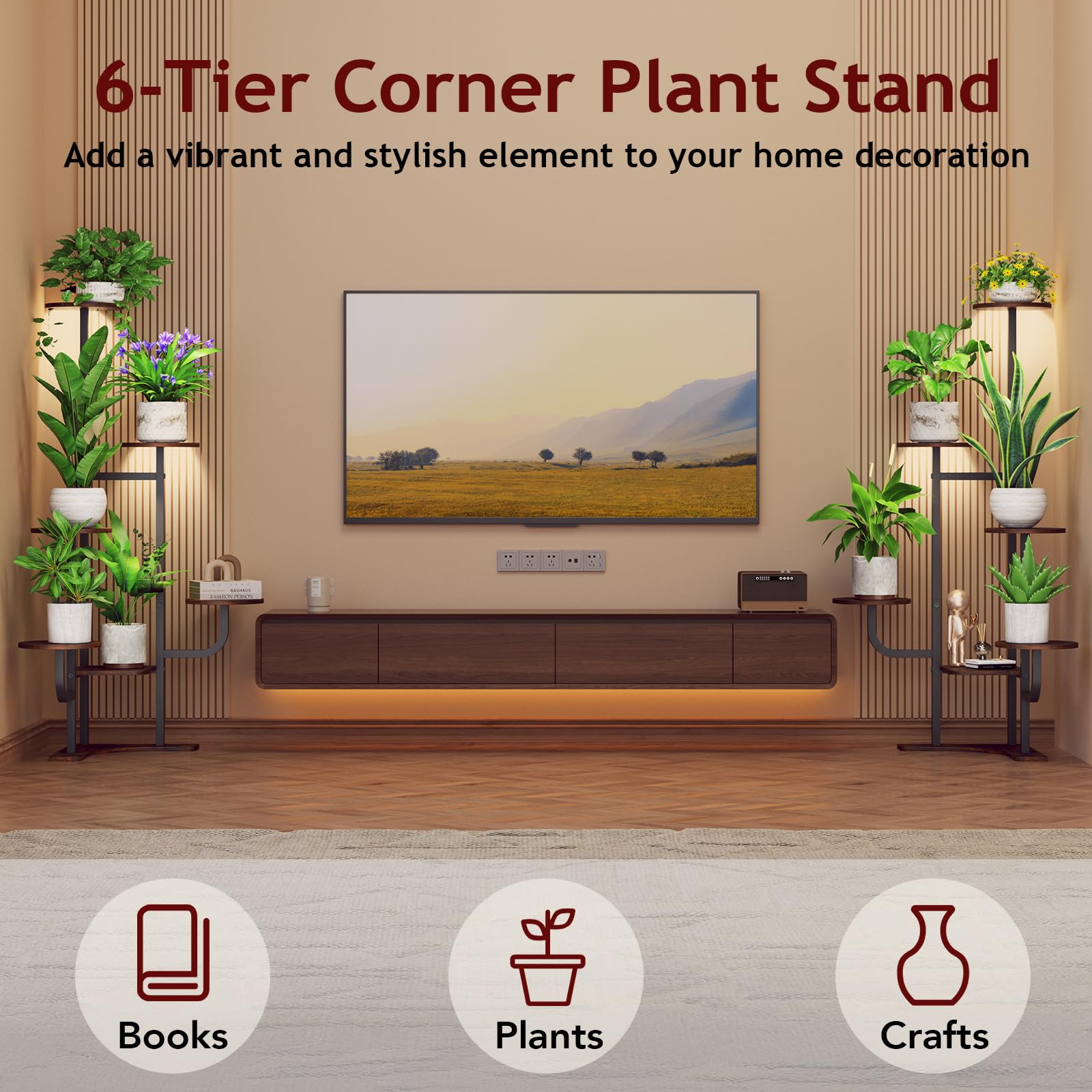 Homsorout integrated power cord simplifies placement near outlets.