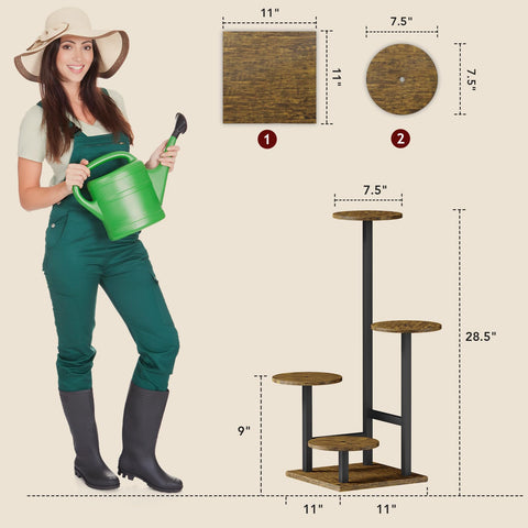 Durable metal frame from Homsorout supports heavy indoor plants safely