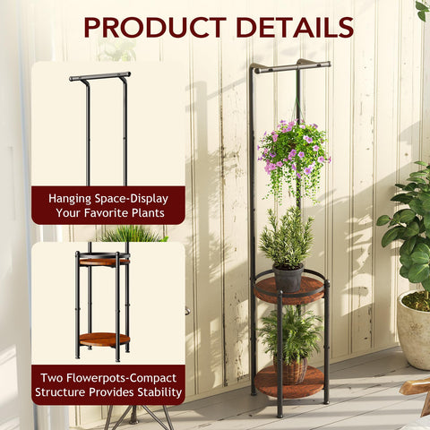 Homsorout plant stand on balcony adds versatile greenery.