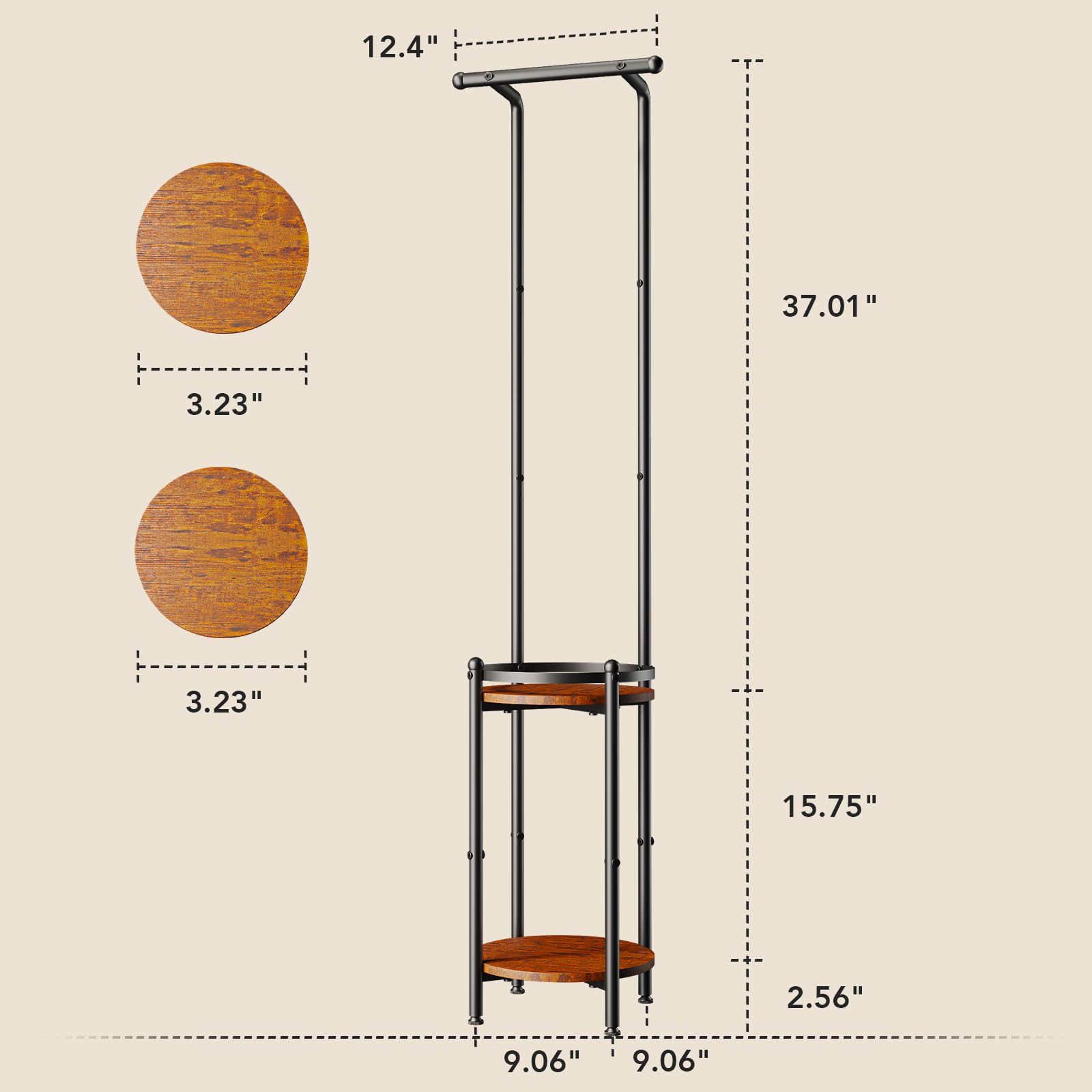 Homsorout plant stand rustic finish enhances decor.