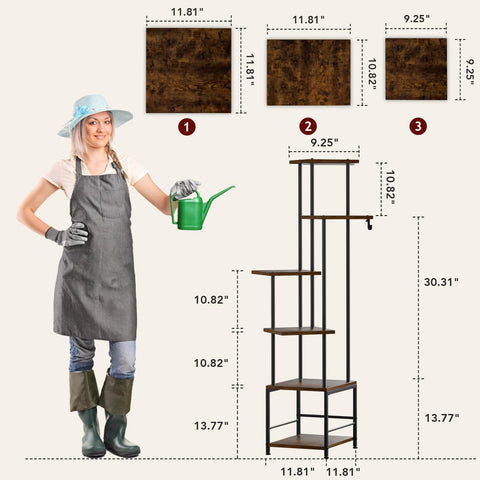 Homsorout 6-tier storage elevates multiple plant sizes for a vibrant display