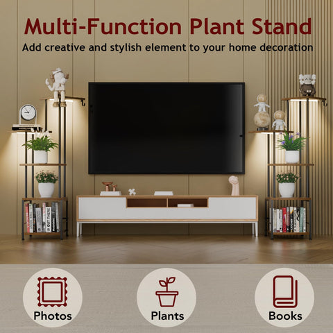 Homsorout plant stand space-saving corner design fits tight rooms.