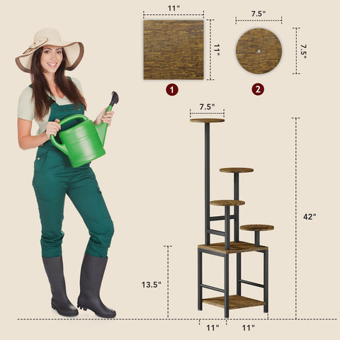 Durable metal frame supports a variety of plants on Homsorout stand