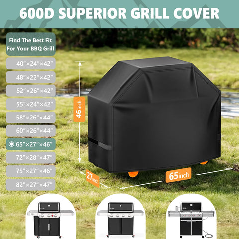 HomWanna 600D waterproof fabric shields against rain and UV fading.