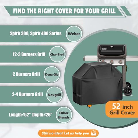 HomWanna grill cover waterproof finish keeps rain away from surfaces