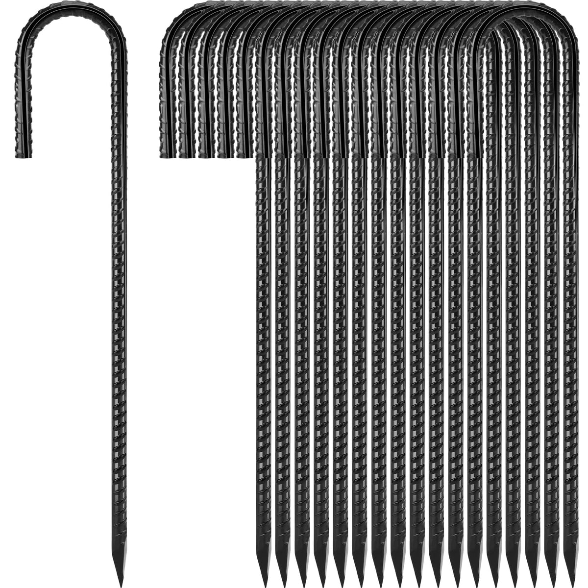 Homwin ground stakes candy cane 12in design secures tents and inflatables