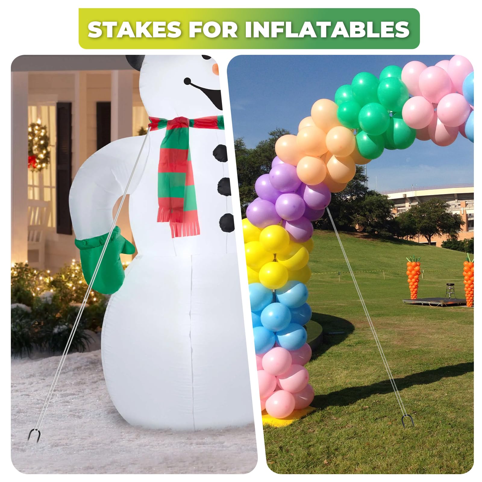 Homwin stakes suit tents, yard decor, and garden fences