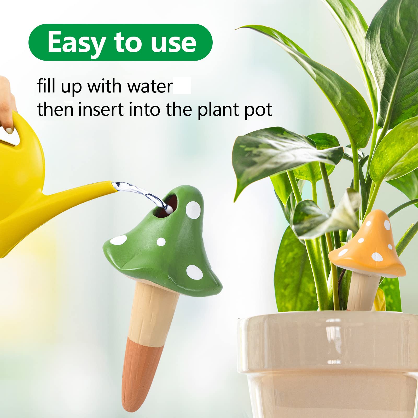 HOMYHEE slow-drip technology keeps soil consistently moist between fillings.