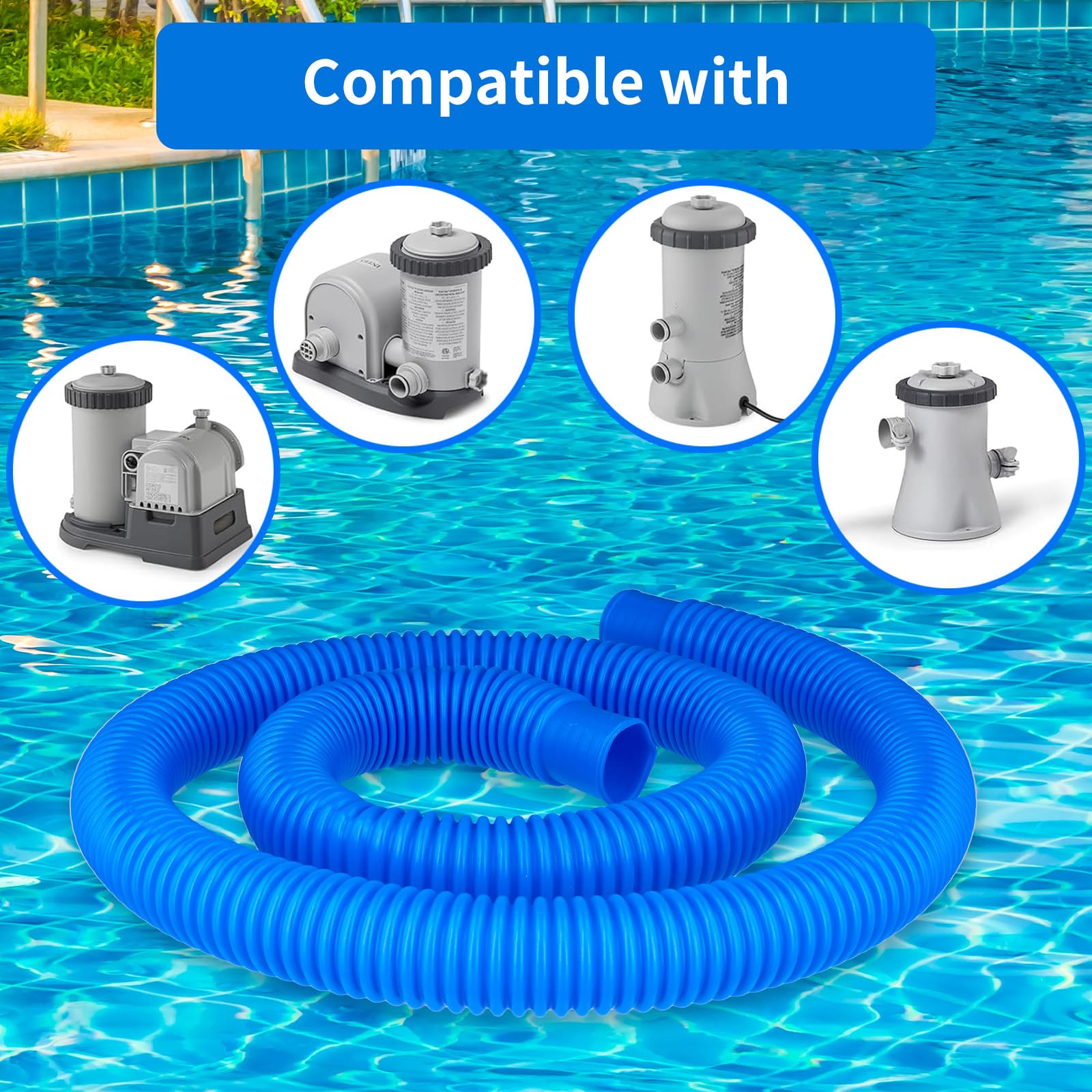 Homyplaza hoses compatible with Intex 607 and 637 pumps