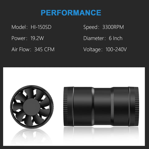 Hon&Guan duct fan easy installation image illustrating quick, tool-free setup.