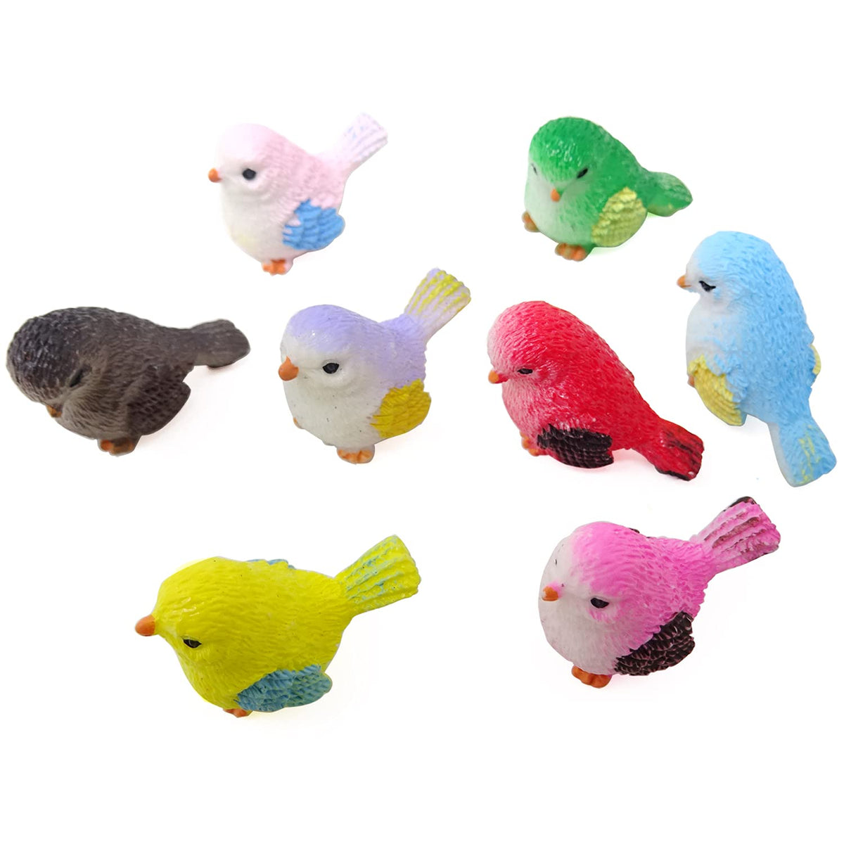 Honbay colorful mini bird figurine for fairy gardens and tiny displays