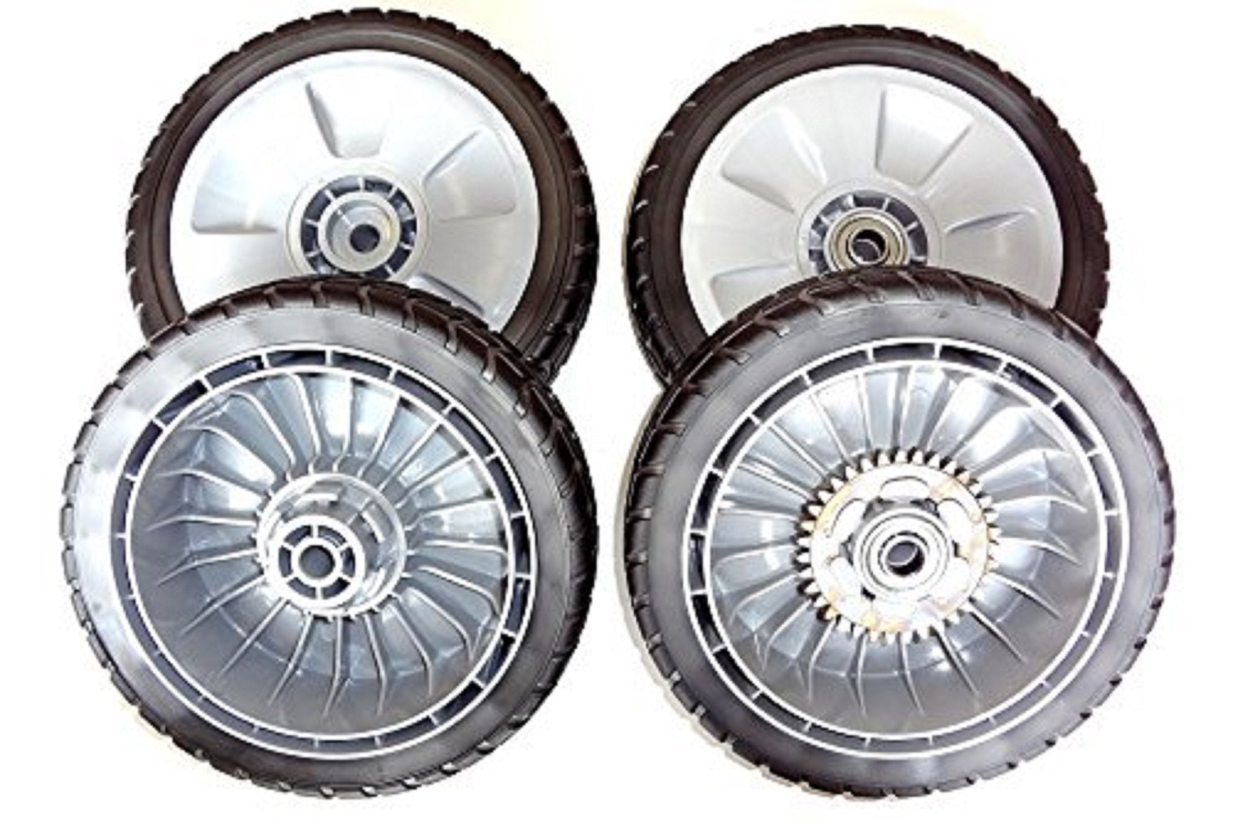 Honda HRR wheel kit: front and rear wheels for smooth mowing.