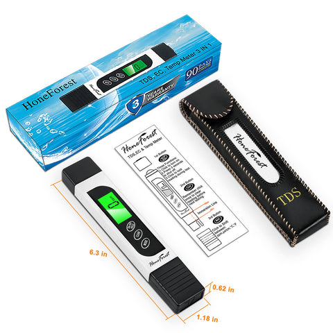 HoneForest TDS Meter auto-off helps conserve battery between uses.