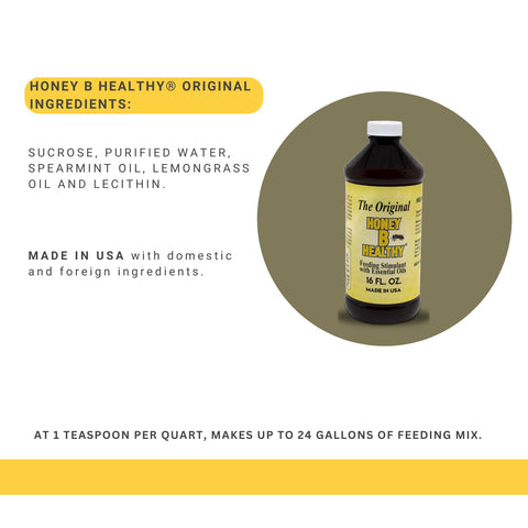 Honey B Healthy drench method for supporting weak colonies.