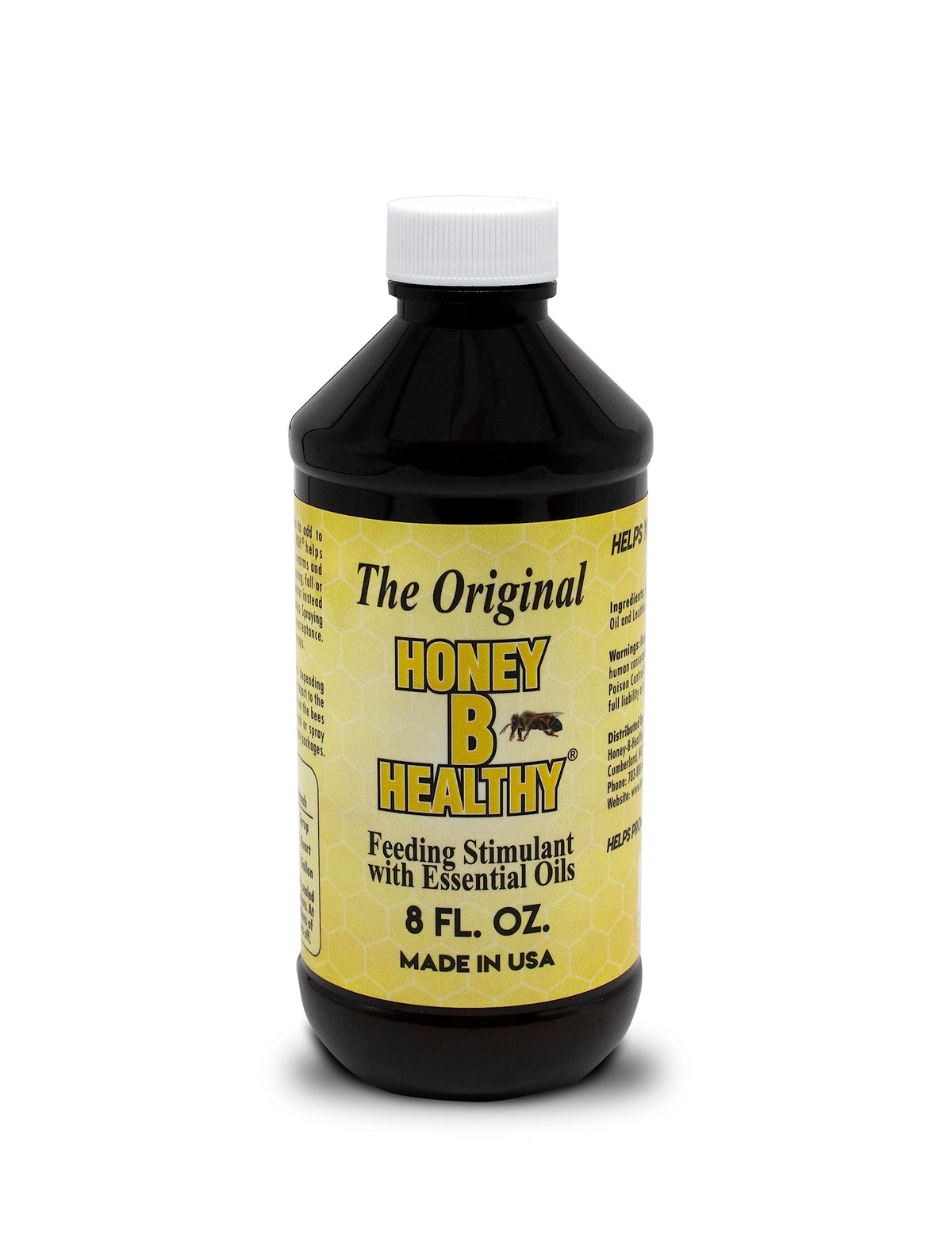 Honey B Healthy Original bottle front for easy hive feeding identification