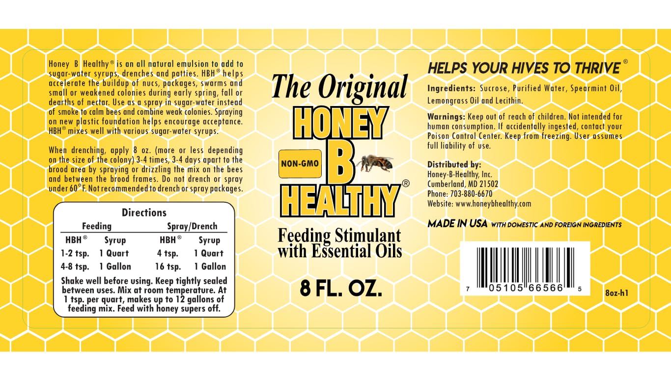 Honey B Healthy Original packaging shows 8 oz bottle and label