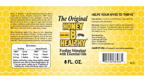 Honey B Healthy Original packaging shows 8 oz bottle and label
