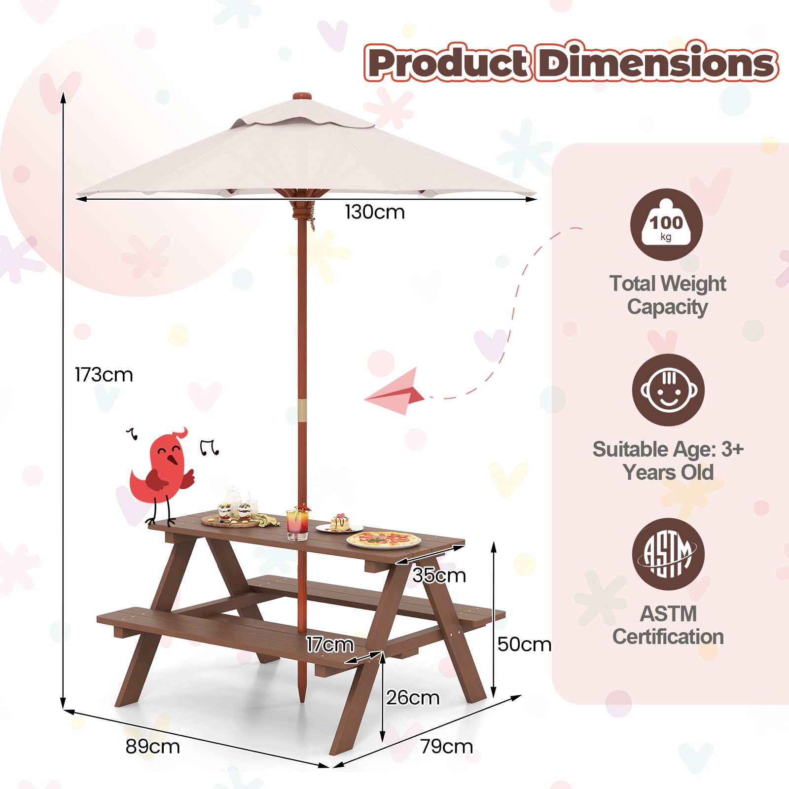 HONEY JOY umbrella stake anchors shade umbrellas into soil.