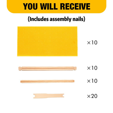 Honey Lake frames arrived unassembled with nails for easy setup