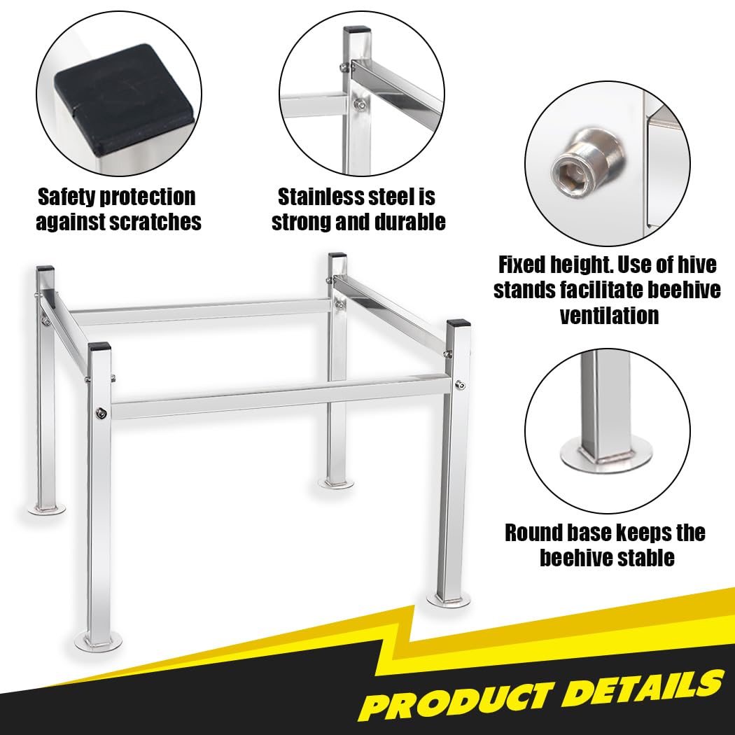 Honey Lake metal bee hive stand easy assembly with included hardware.