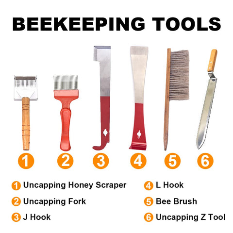 Honey Lake uncapping tools set reveals precision for efficient hive processing.