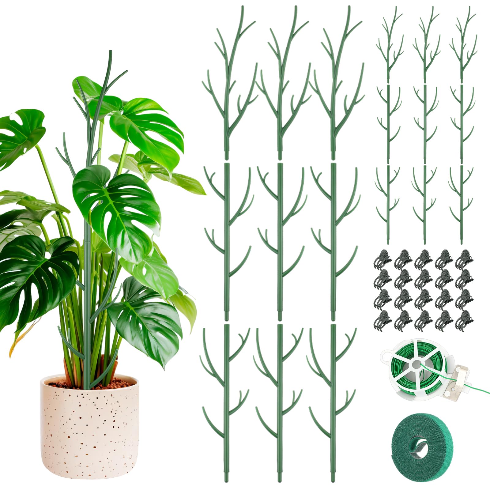 Honeydak monstera stake stackable supports climbing plants for neat upright growth