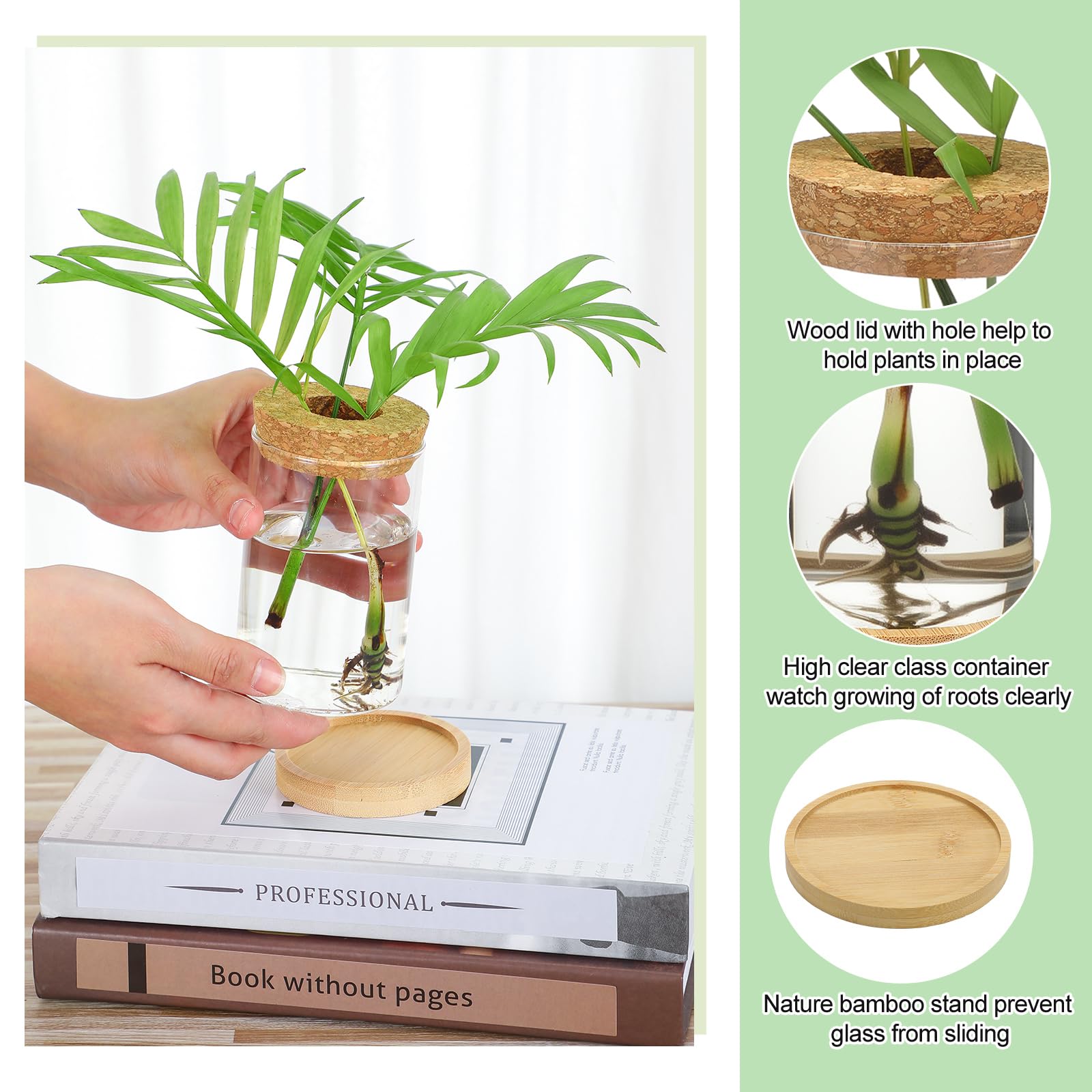 Honeydak wooden-lid propagation containers resting on a natural wood surface