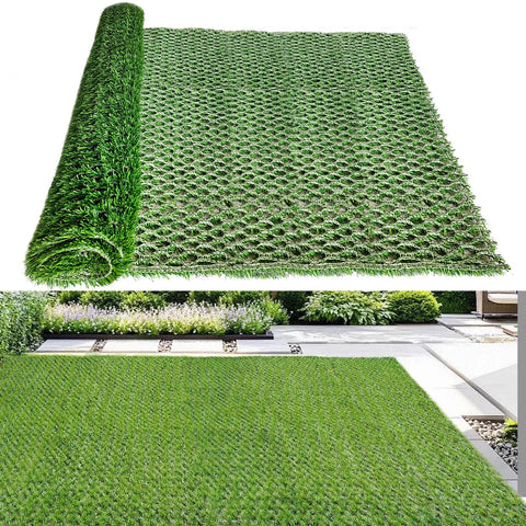 HoneyPet Hybrid Turf tiles show a natural look to conceal lawn gaps.