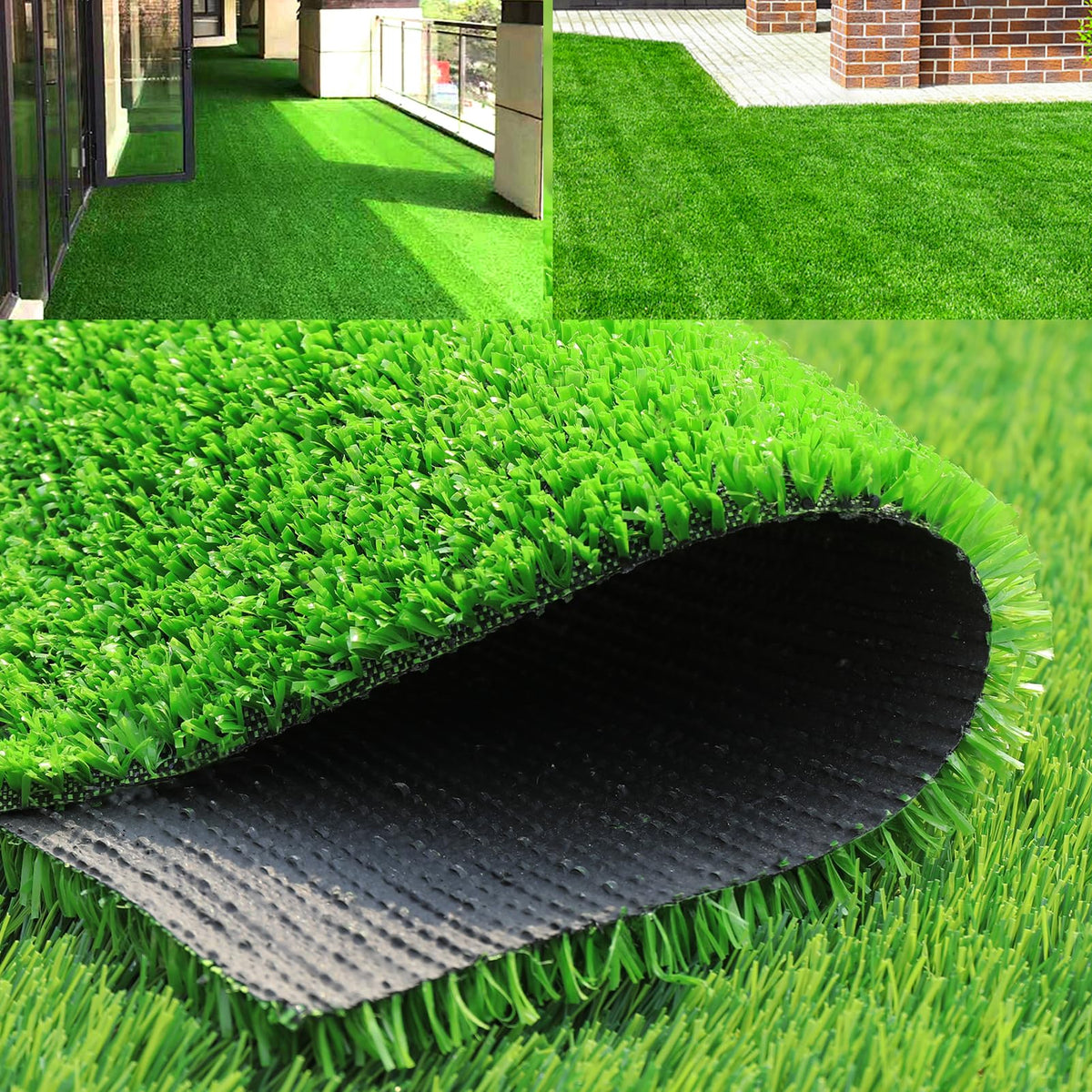 Honeypet indoor outdoor grass rug 4x8 on balcony—versatile and easy to care for.
