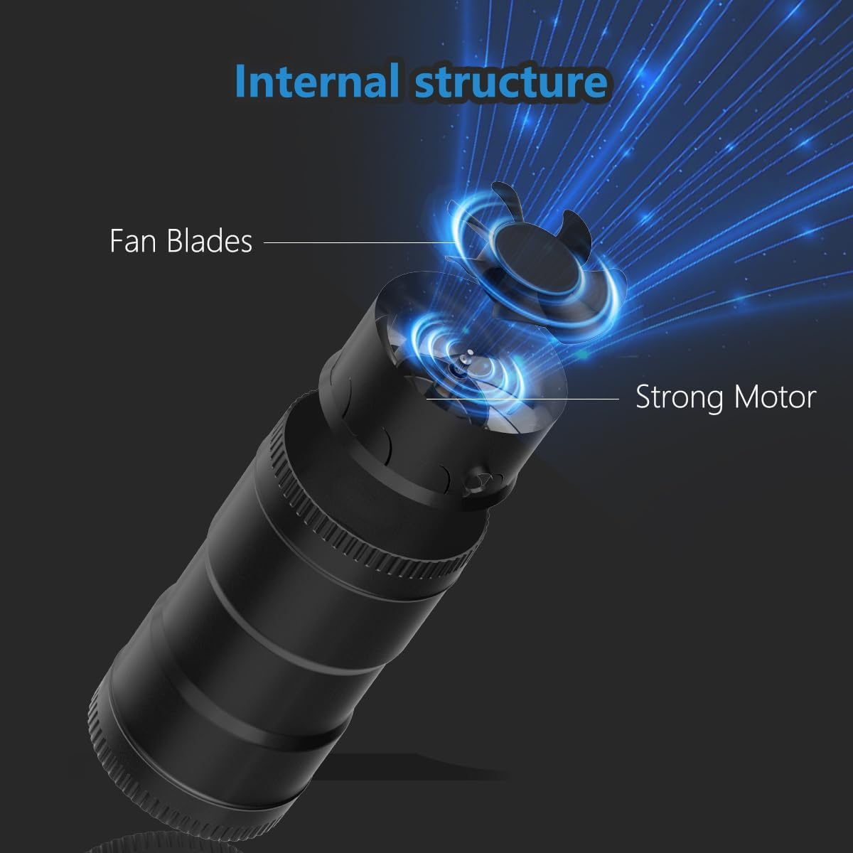 Hon&Guan 3-inch inline blower fan with controller for adjustable airflow.