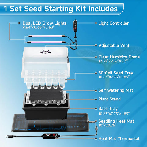 Hon&Guan humidity dome shows clear visibility for monitoring germination