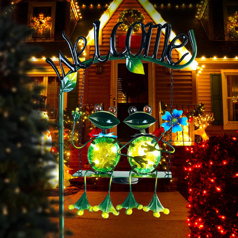 HONGLAND frog stake guides guests along pathways with soft illumination