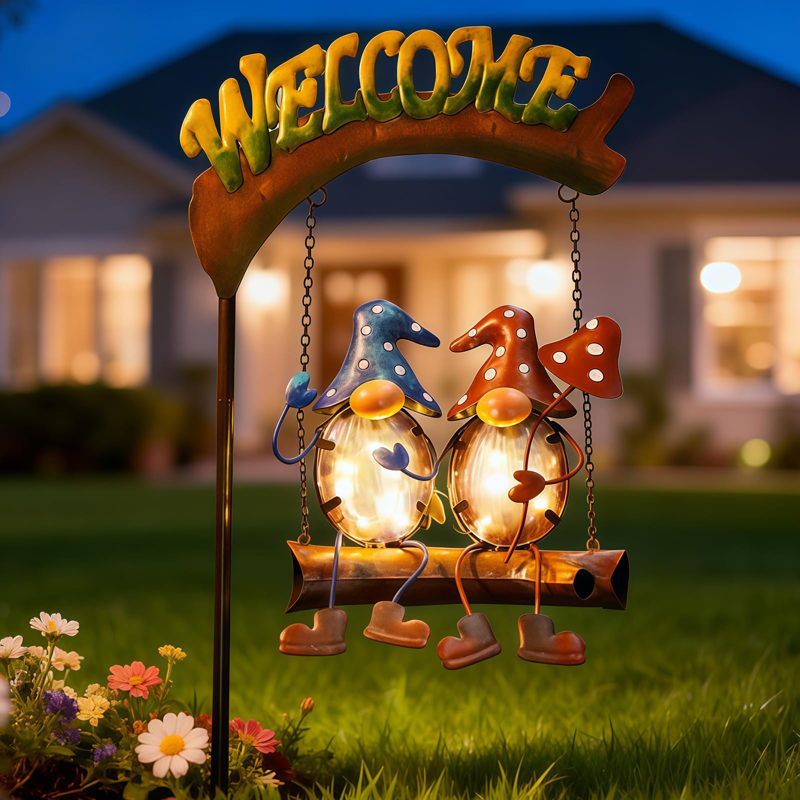 HONGLAND outdoor decor as a warm garden focal point for yards.