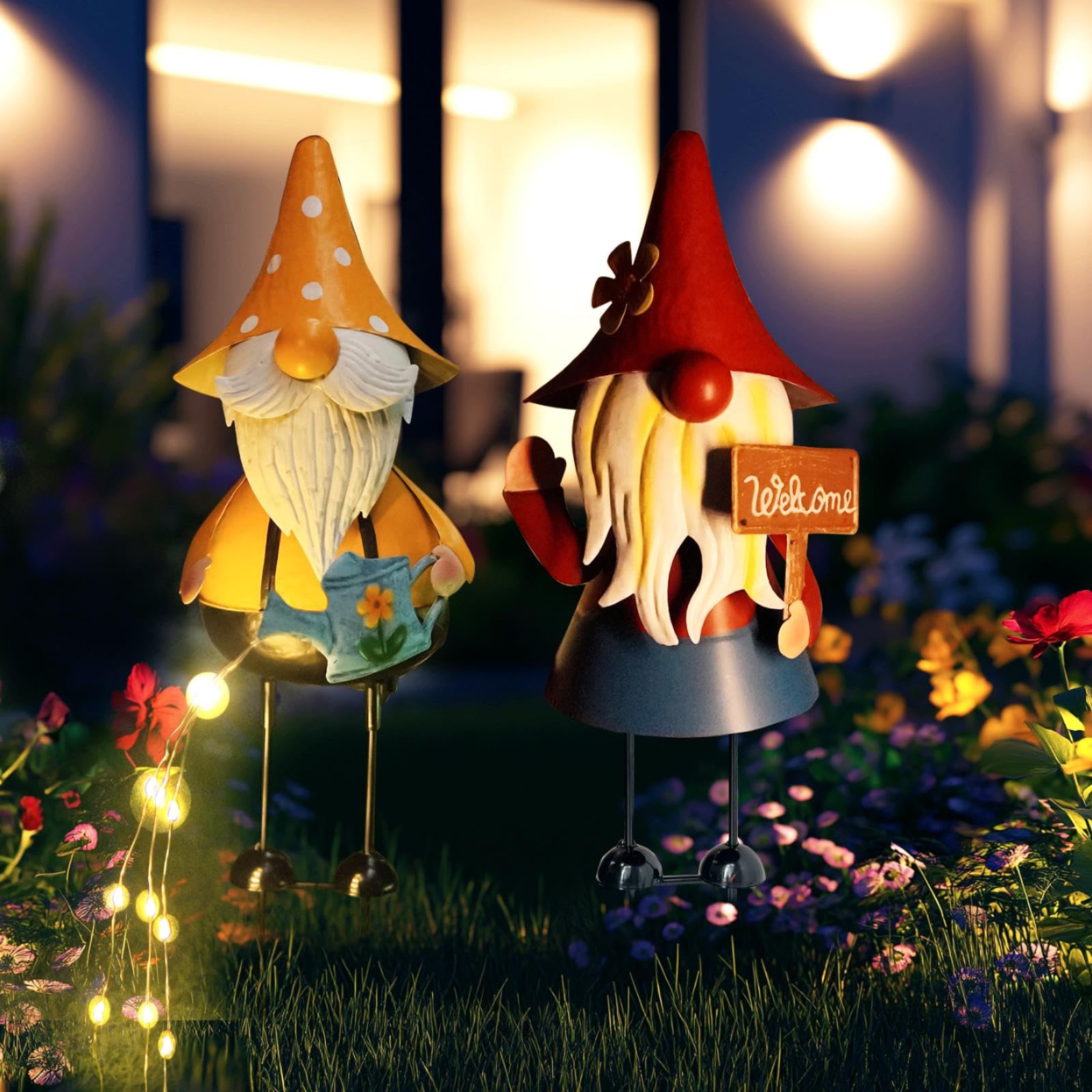 HONGLAND metal gnomes are rust-proof for outdoor longevity.