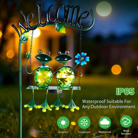 HONGLAND swinging frog ornament adds motion and charm to yards